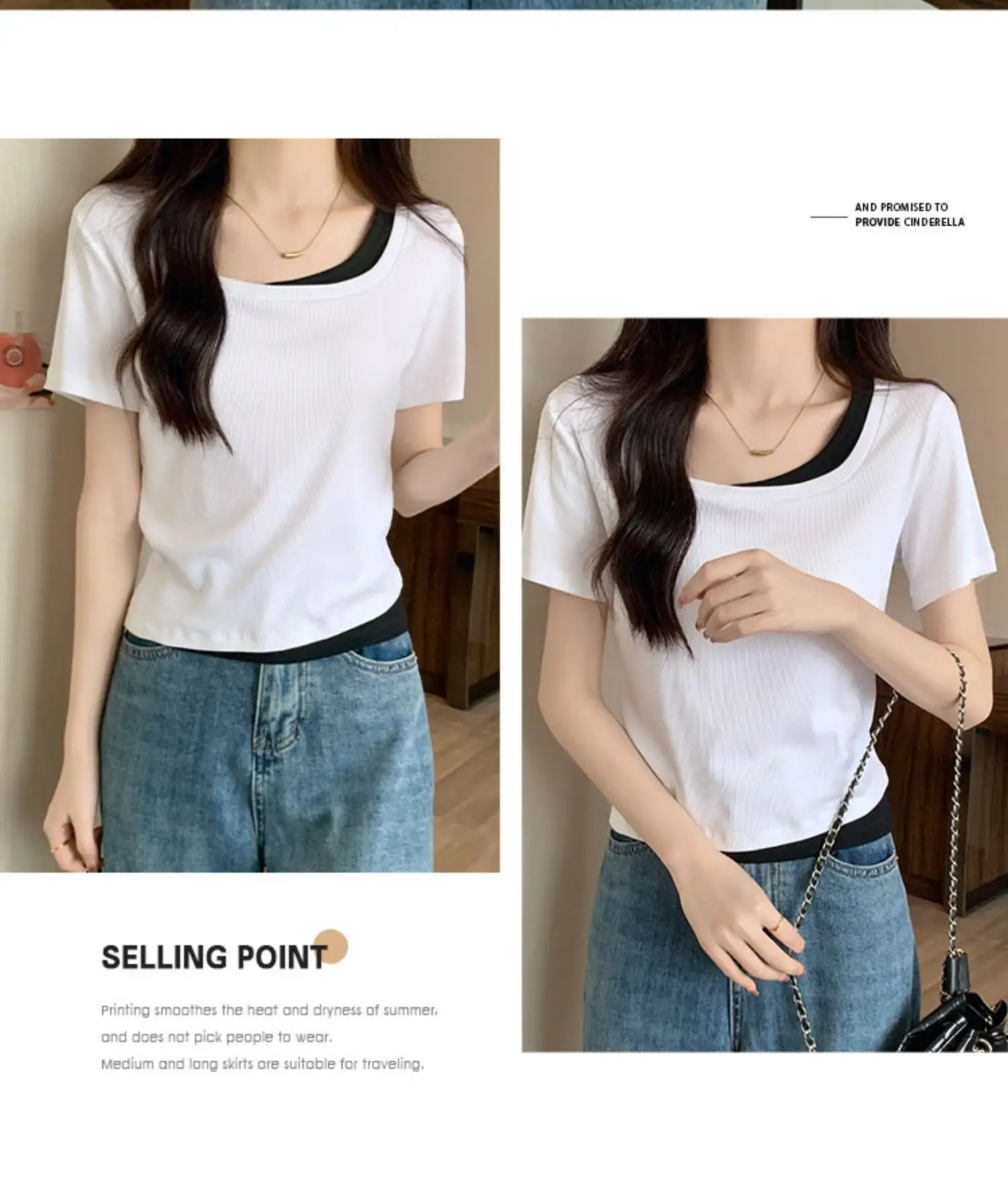 Women Slim Collar T-Shirt Summer 2025 — feature 19