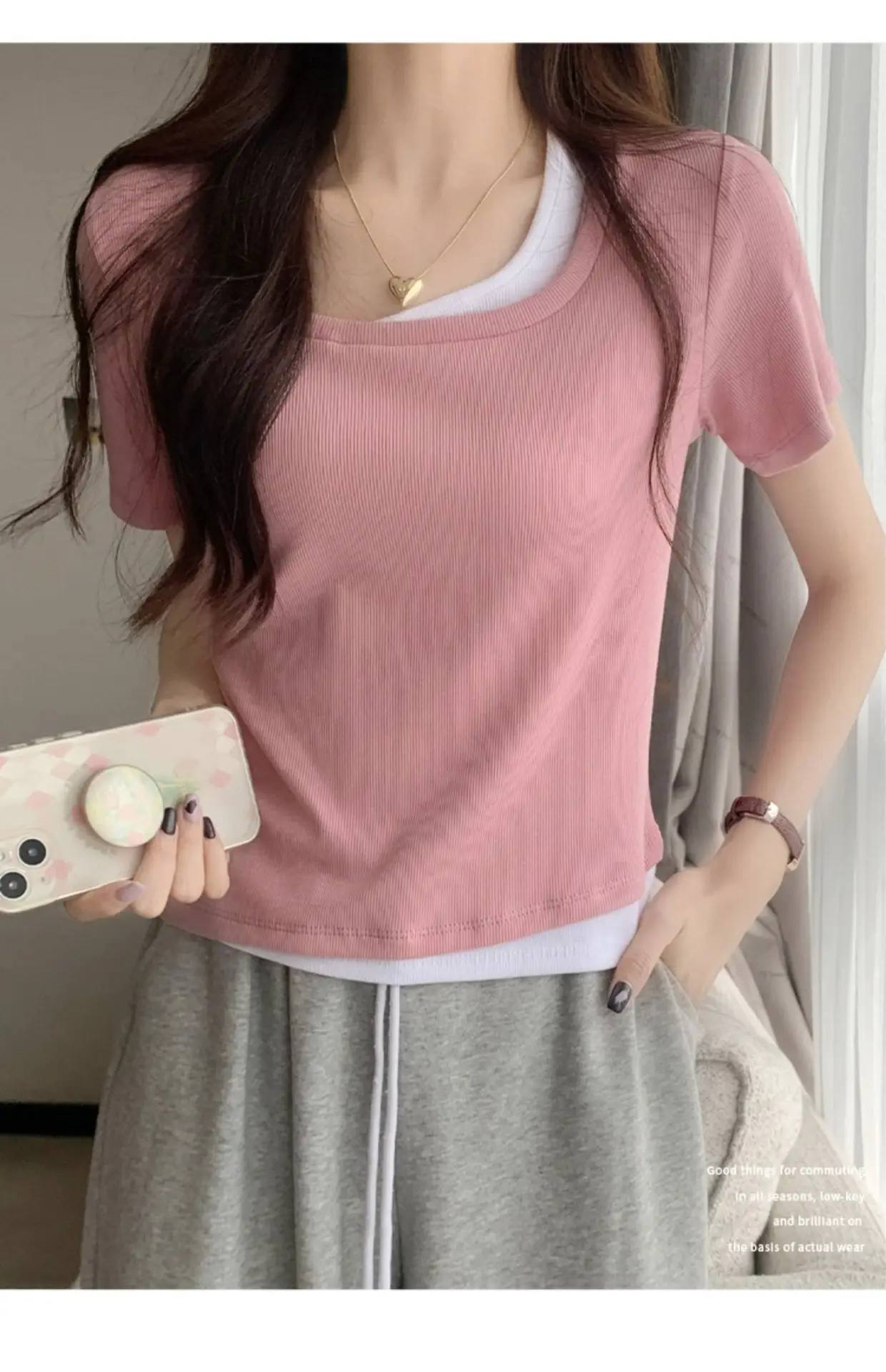 Women Slim Collar T-Shirt Summer 2025 — feature 8