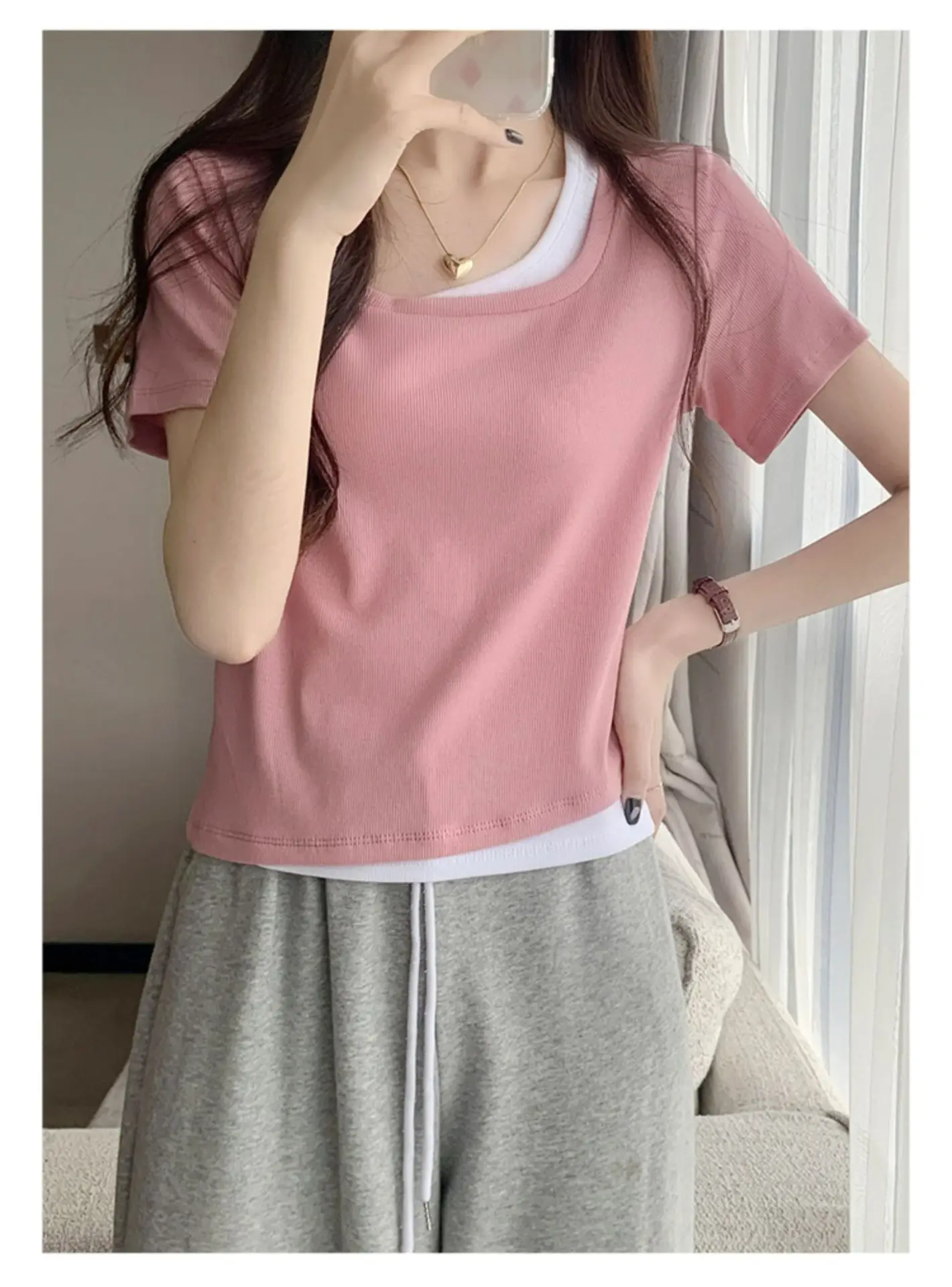 Women Slim Collar T-Shirt Summer 2025 — feature 9