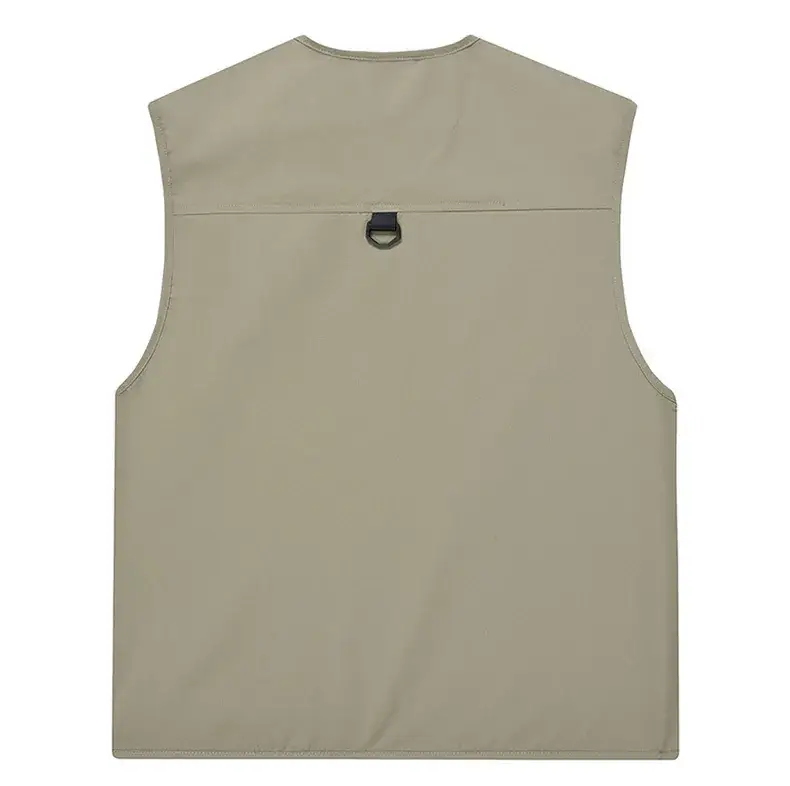 Men's Yellow Multi-Pocket Waistcoat Vest — feature 11