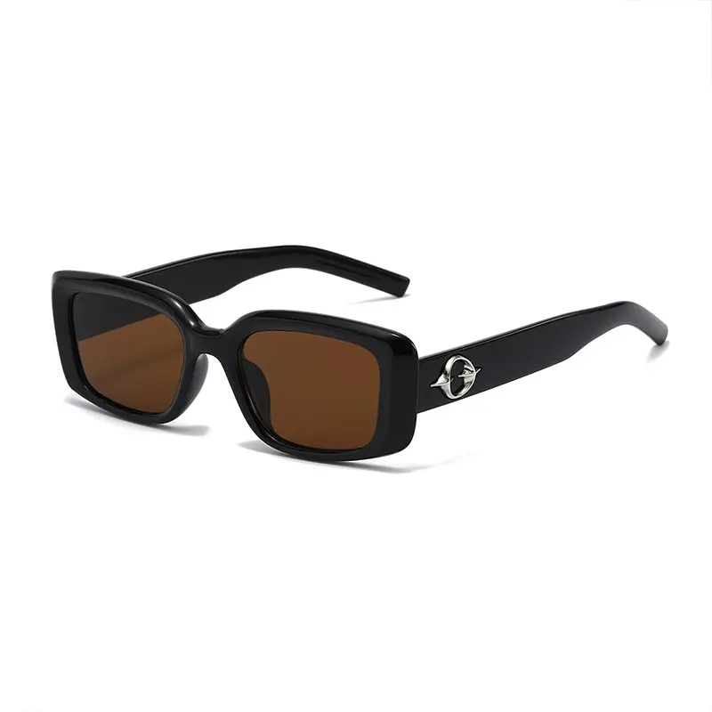 Men Fashion Full Frame Sunglasses Black Brown