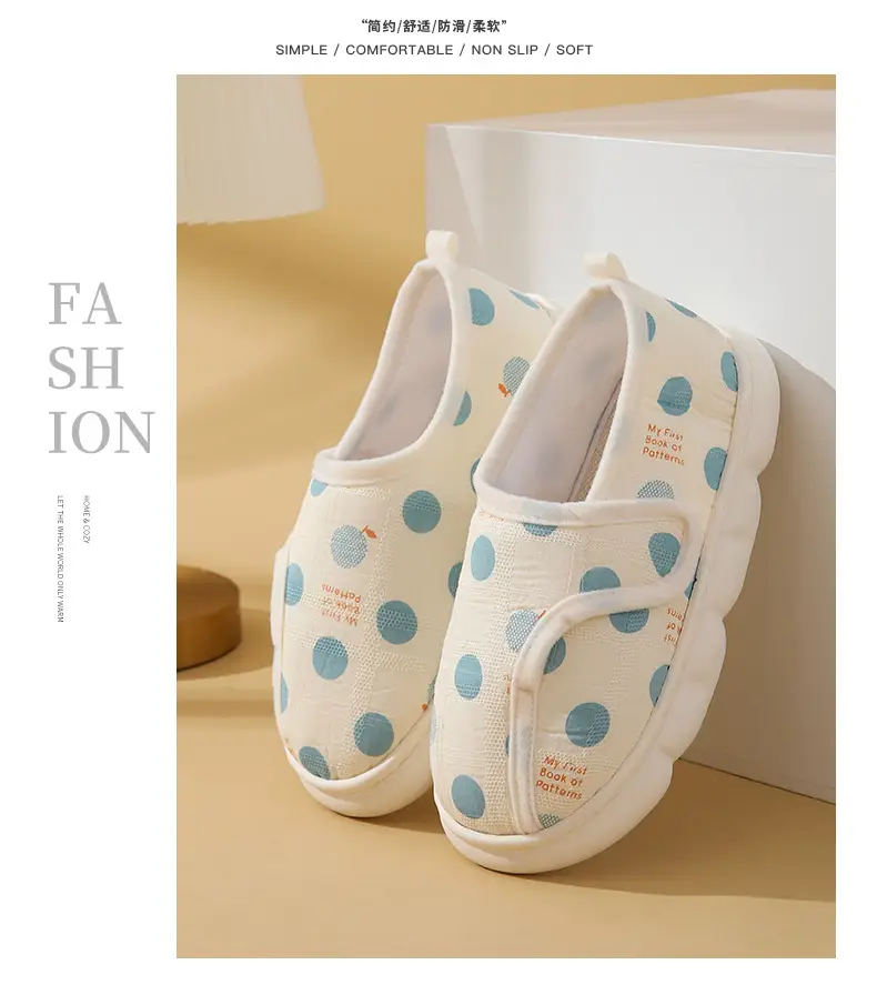 Spring and Summer New Velcro Confinement Shoes Maternity Summer Bag Heel Breathable Pregnant Women Soft Bottom Indoor Postpartum Cotton Slippers — feature 11