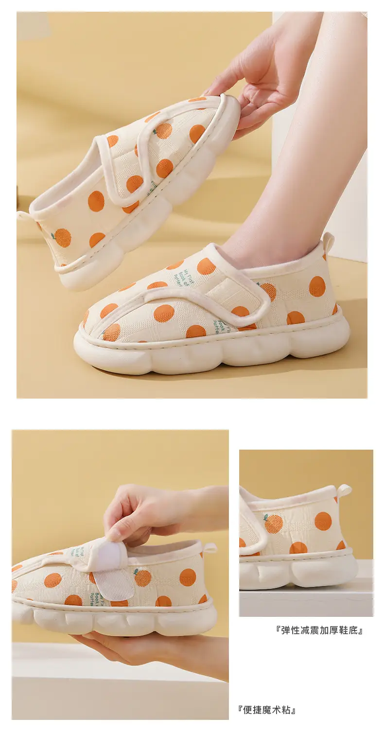 Spring and Summer New Velcro Confinement Shoes Maternity Summer Bag Heel Breathable Pregnant Women Soft Bottom Indoor Postpartum Cotton Slippers — feature 13