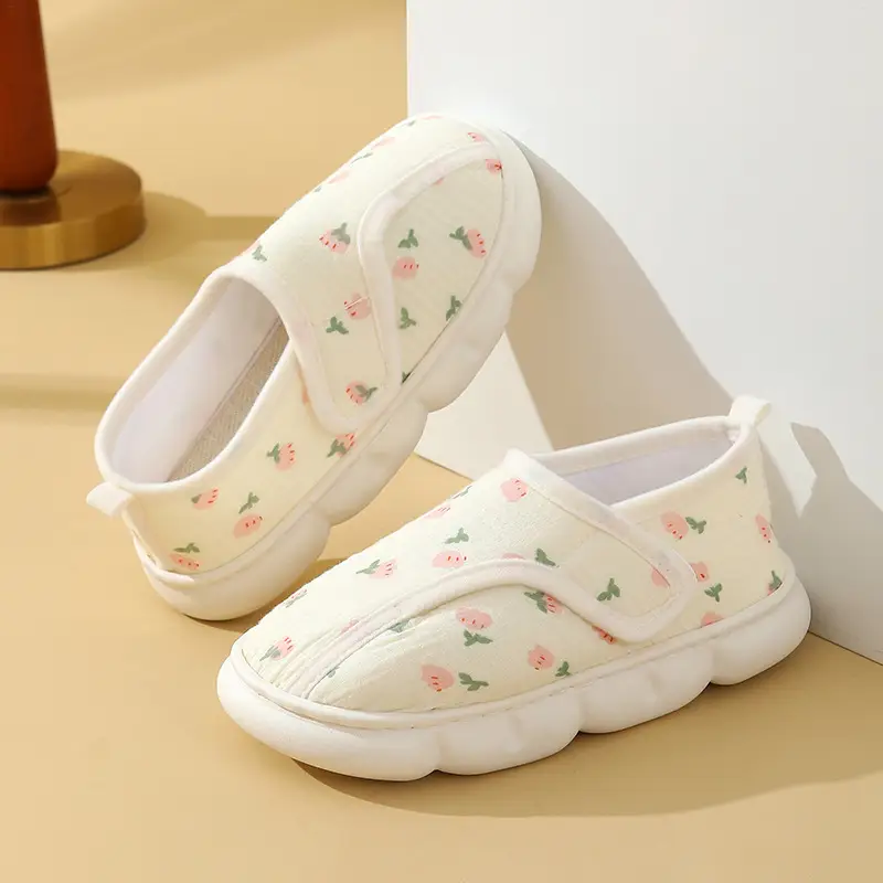 Spring and Summer New Velcro Confinement Shoes Maternity Summer Bag Heel Breathable Pregnant Women Soft Bottom Indoor Postpartum Cotton Slippers