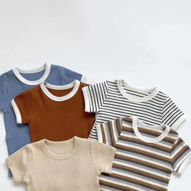 Kids Korean Style Striped T-Shirt Set - Image 7