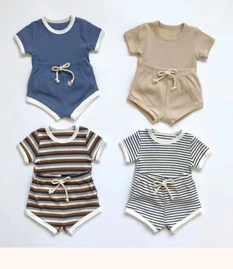 Kids Korean Style Striped T-Shirt Set — feature 11