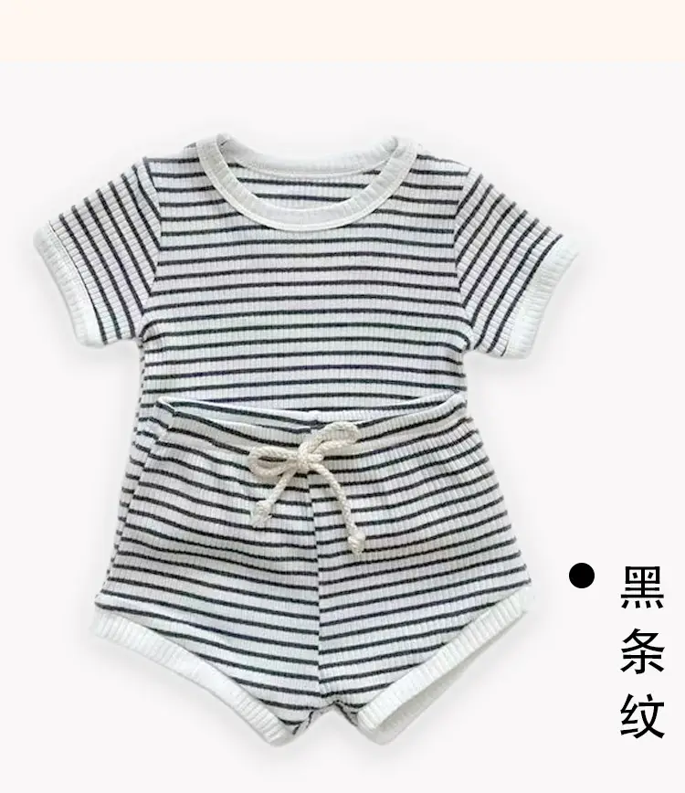 Kids Korean Style Striped T-Shirt Set — feature 13
