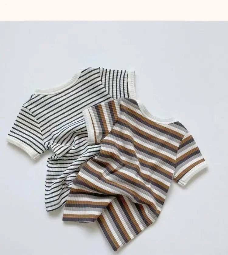 Kids Korean Style Striped T-Shirt Set — feature 19