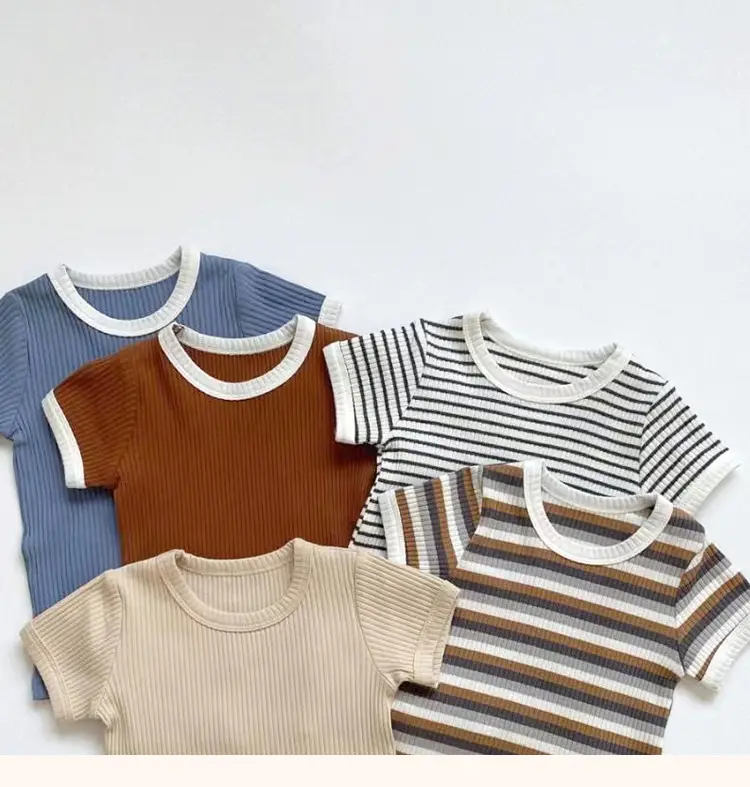 Kids Korean Style Striped T-Shirt Set — feature 4