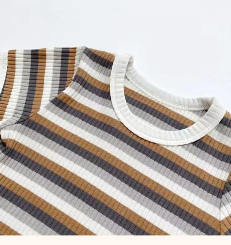 Kids Korean Style Striped T-Shirt Set — feature 7