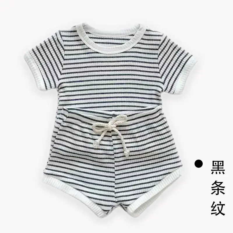 Kids Korean Style Striped T-Shirt Set - Image 5