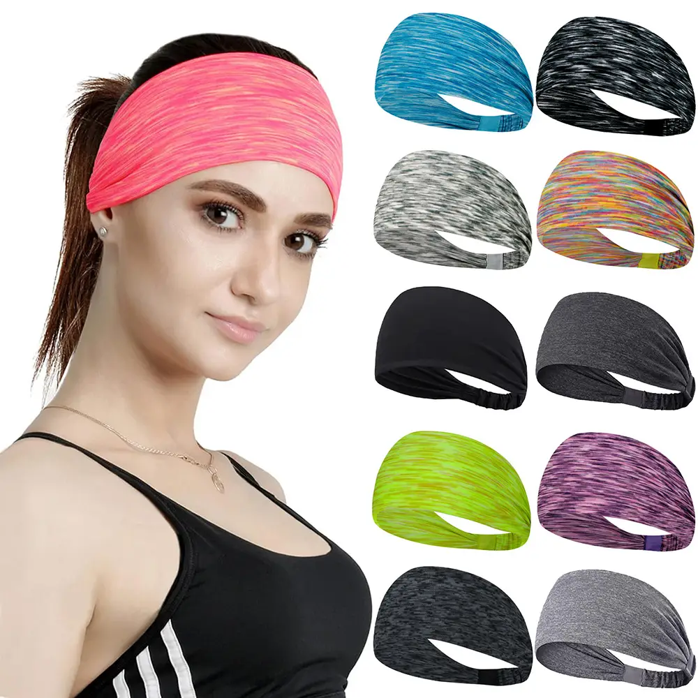 Blue Marbled Sweat-Proof Running Headband for Women - Image 17