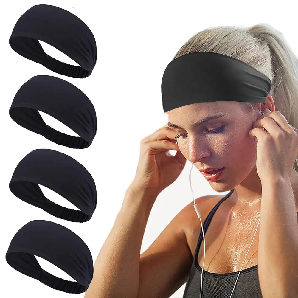 Blue Marbled Sweat-Proof Running Headband for Women - Image 18