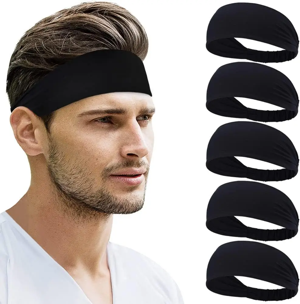 Blue Marbled Sweat-Proof Running Headband for Women - Image 19