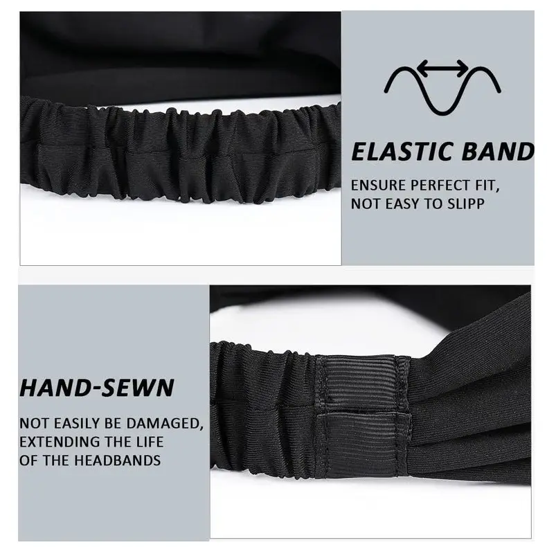 Blue Marbled Sweat-Proof Running Headband for Women — feature 8