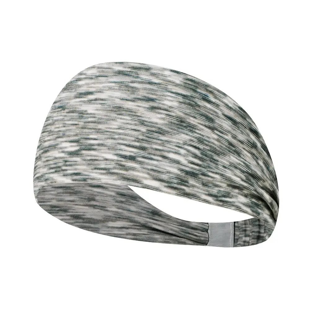 Blue Marbled Sweat-Proof Running Headband for Women - Image 4