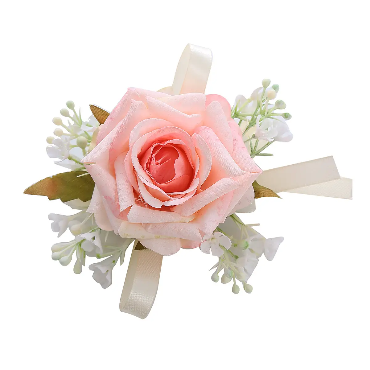 Pink Rose Wreath Headdress for Bridal Hairband — feature 19