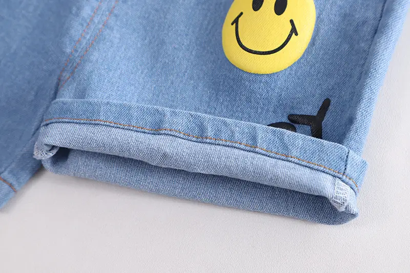 Boy Red T-Shirt Blue Denim Shorts Set Summer — feature 15