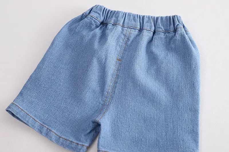 Boy Red T-Shirt Blue Denim Shorts Set Summer — feature 16