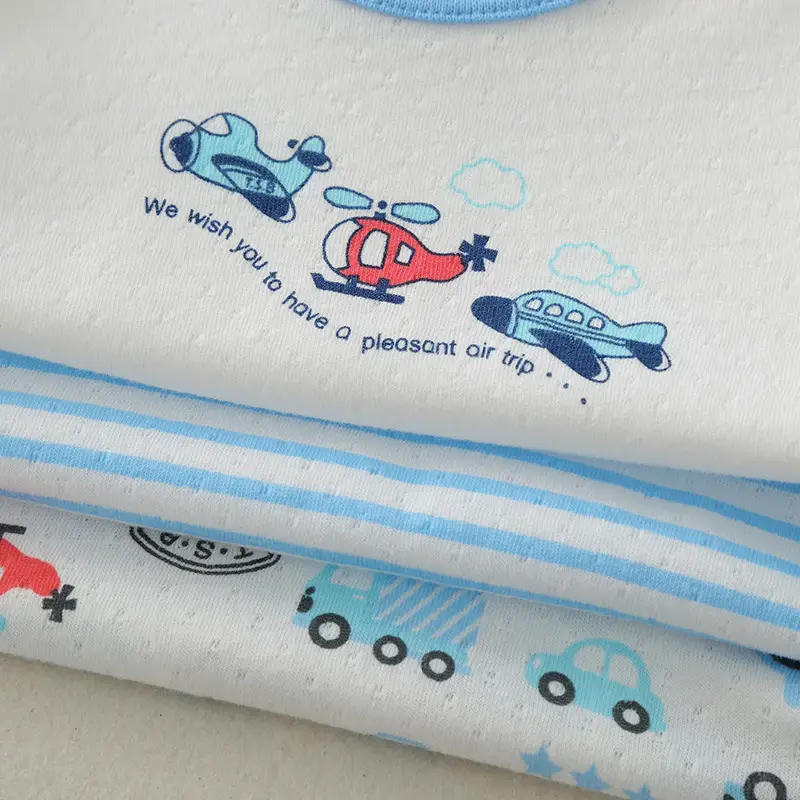 Boys Cartoon Airplane T-Shirt Short Sleeve Summer Cotton - Image 3