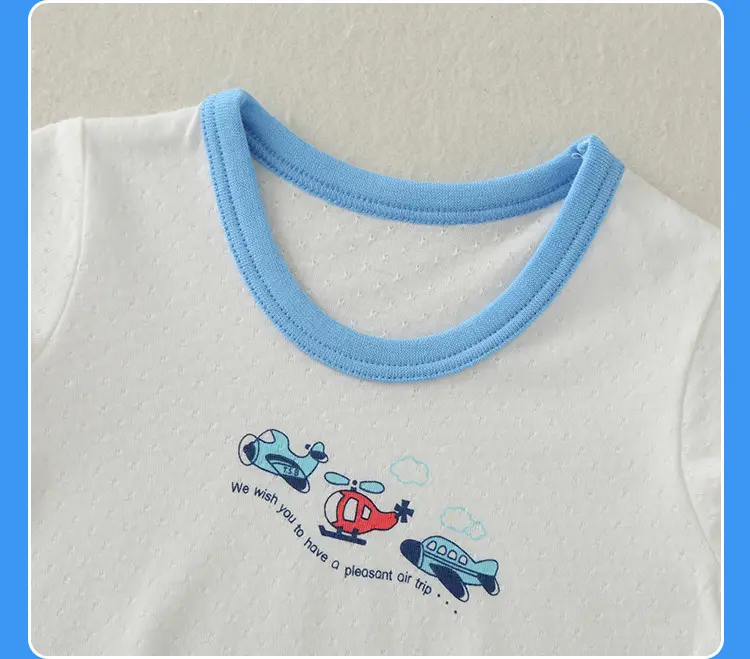 Boys Cartoon Airplane T-Shirt Short Sleeve Summer Cotton — feature 16