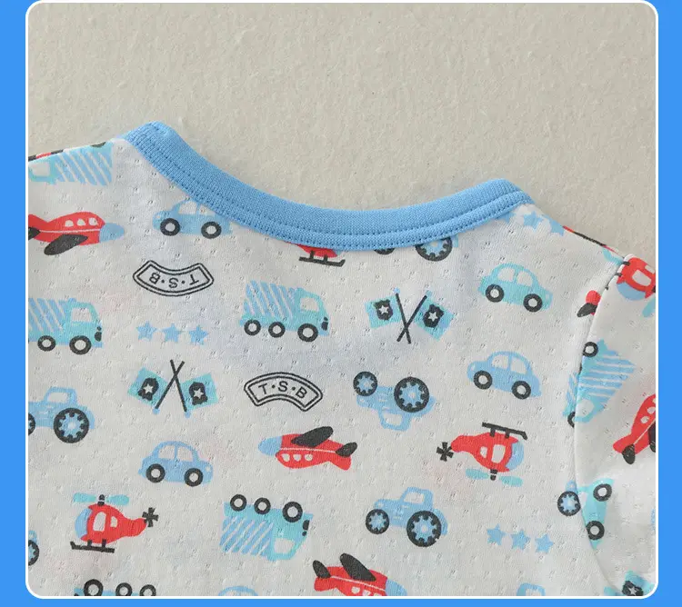 Boys Cartoon Airplane T-Shirt Short Sleeve Summer Cotton — feature 24