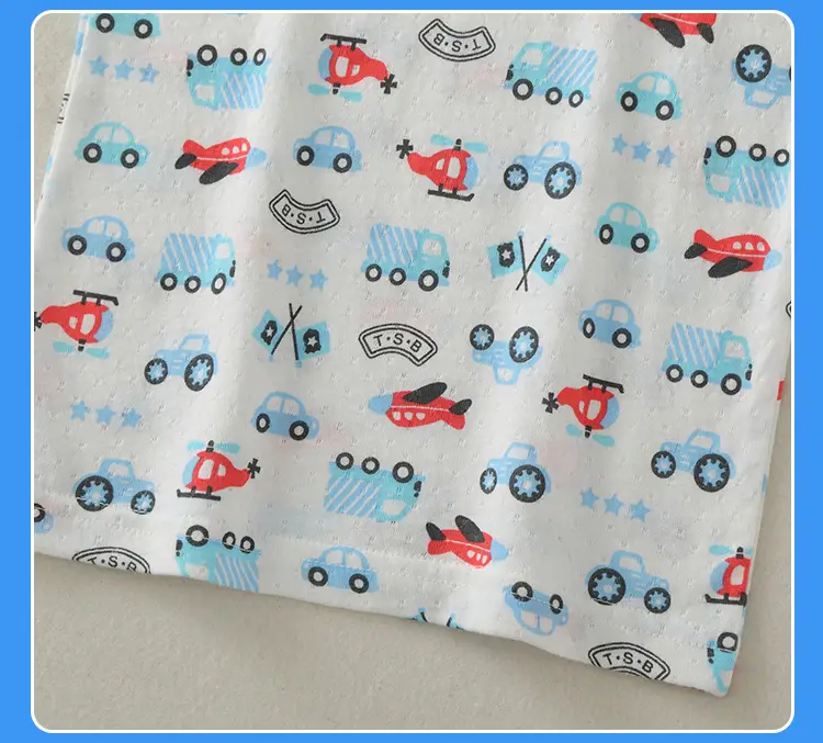 Boys Cartoon Airplane T-Shirt Short Sleeve Summer Cotton — feature 25