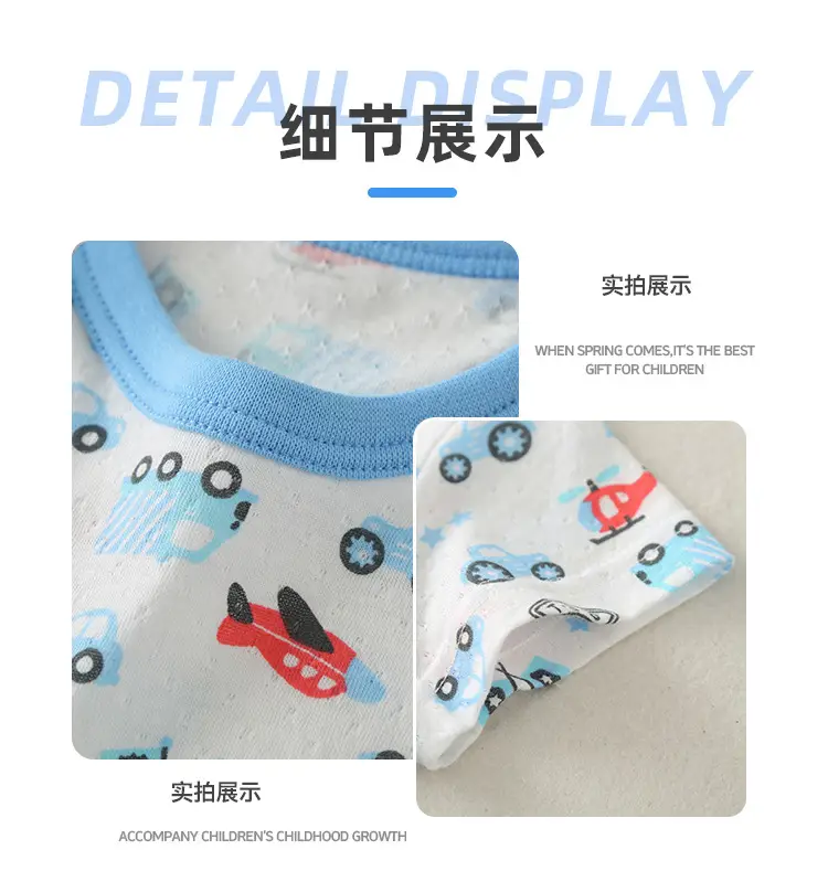 Boys Cartoon Airplane T-Shirt Short Sleeve Summer Cotton — feature 7