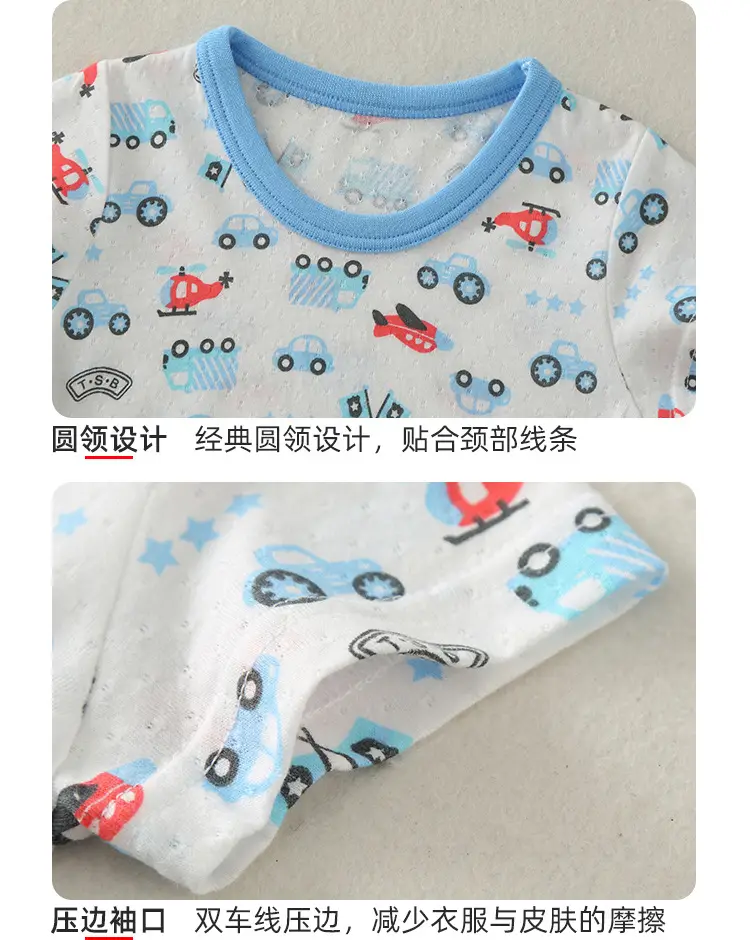 Boys Cartoon Airplane T-Shirt Short Sleeve Summer Cotton — feature 8