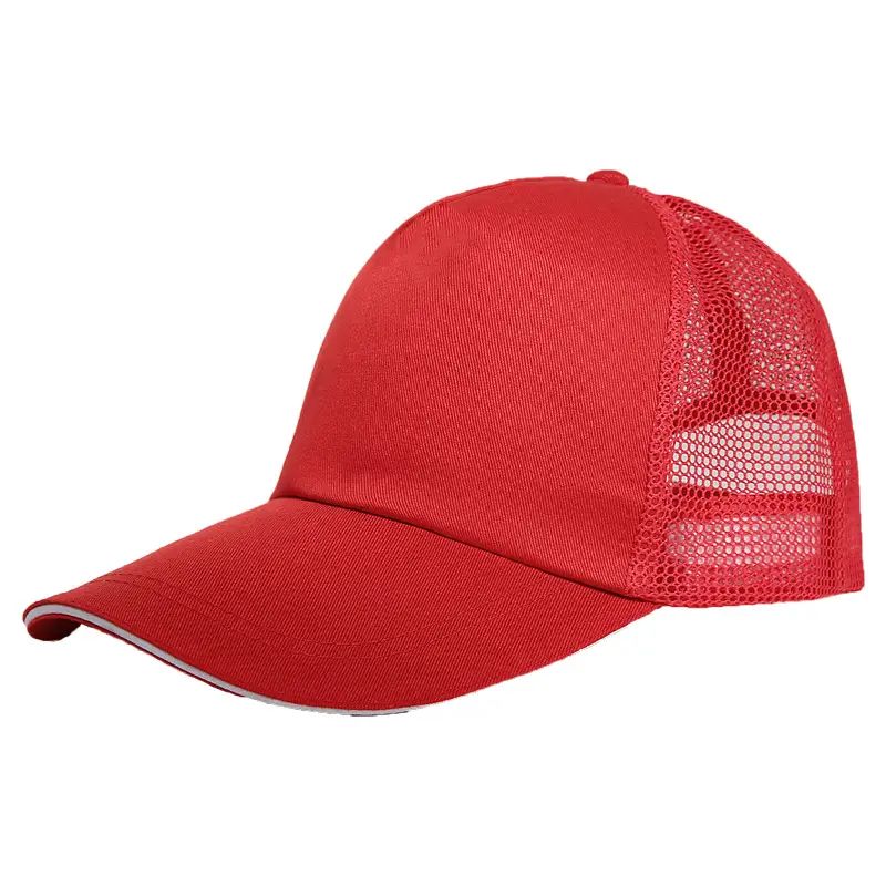 Orange Mesh Trucker Cap for Outdoor Use - Image 4