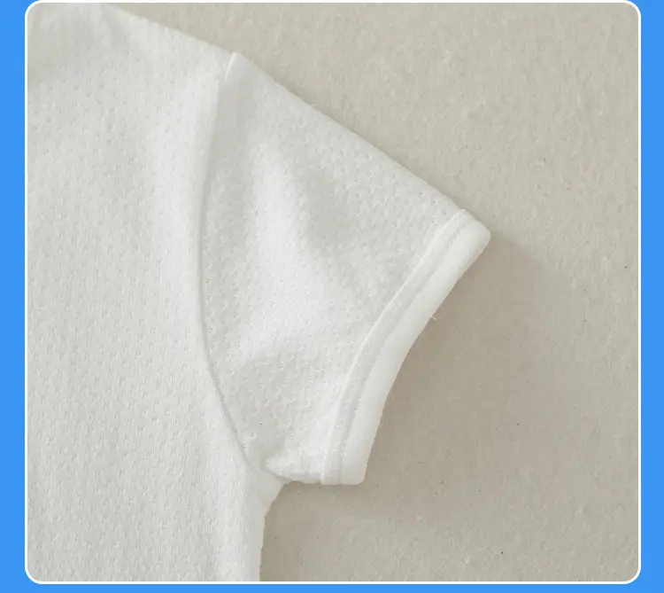 Boys Girls White Cotton Vest Summer Kids Half Sleeve Vest — feature 14