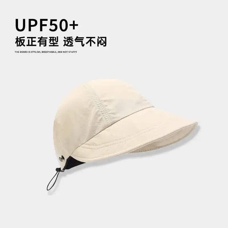 Women Drawstring Sun Hat Black White Brown Gray - Image 14