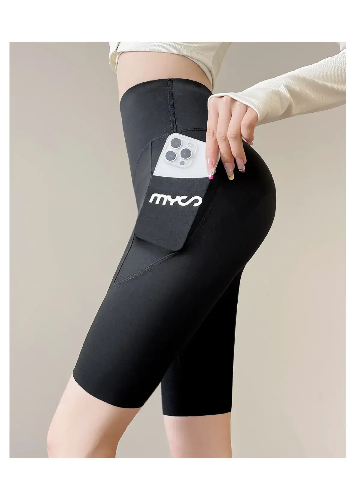 Summer Shark Leggings with Breathable Top & High Waist — feature 16