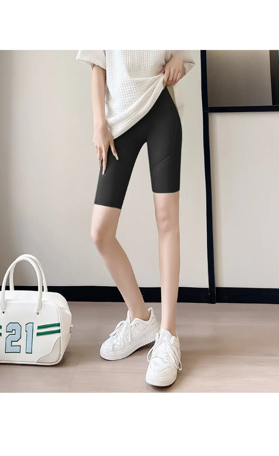 Summer Shark Leggings with Breathable Top & High Waist — feature 19