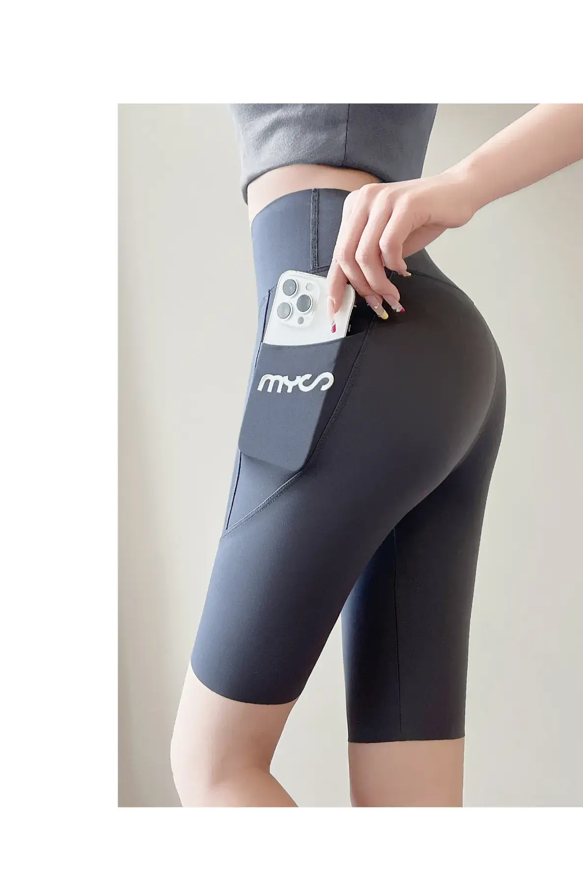 Summer Shark Leggings with Breathable Top & High Waist — feature 21