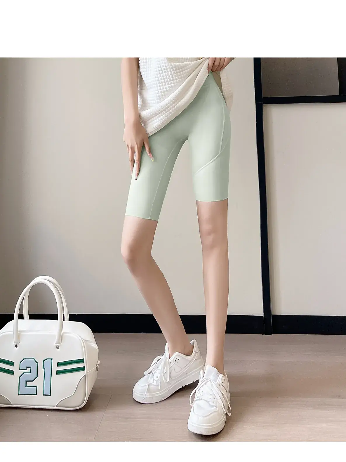 Summer Shark Leggings with Breathable Top & High Waist — feature 26