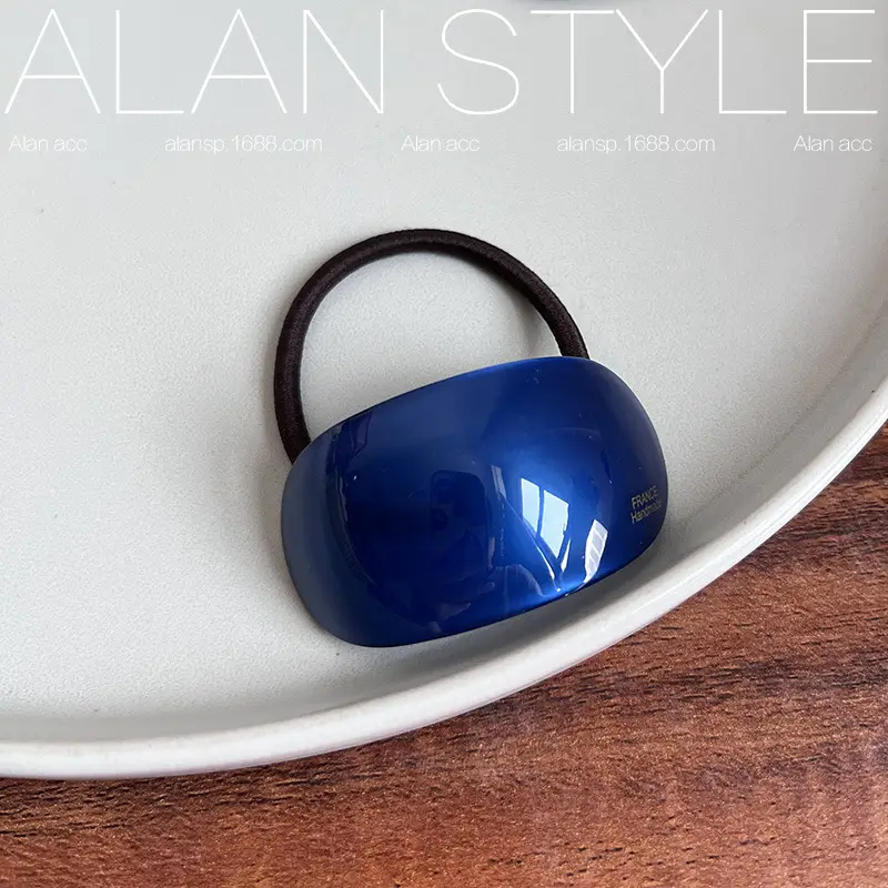 Korean Oval Acetic Acid Hair Rings for Women - Image 7
