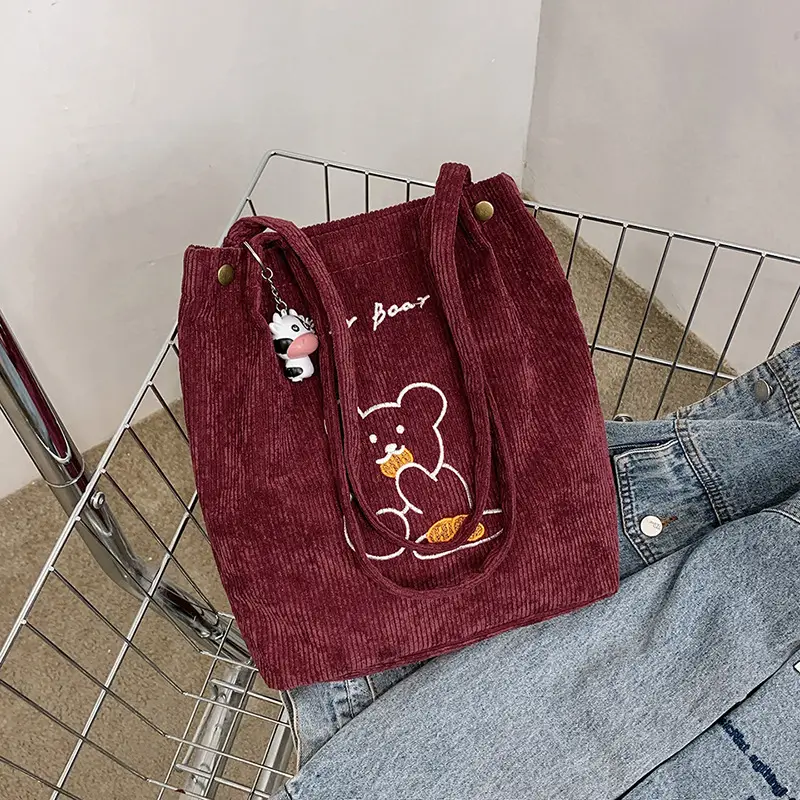 Green Embroidered Bear Handbag for Women - Image 6
