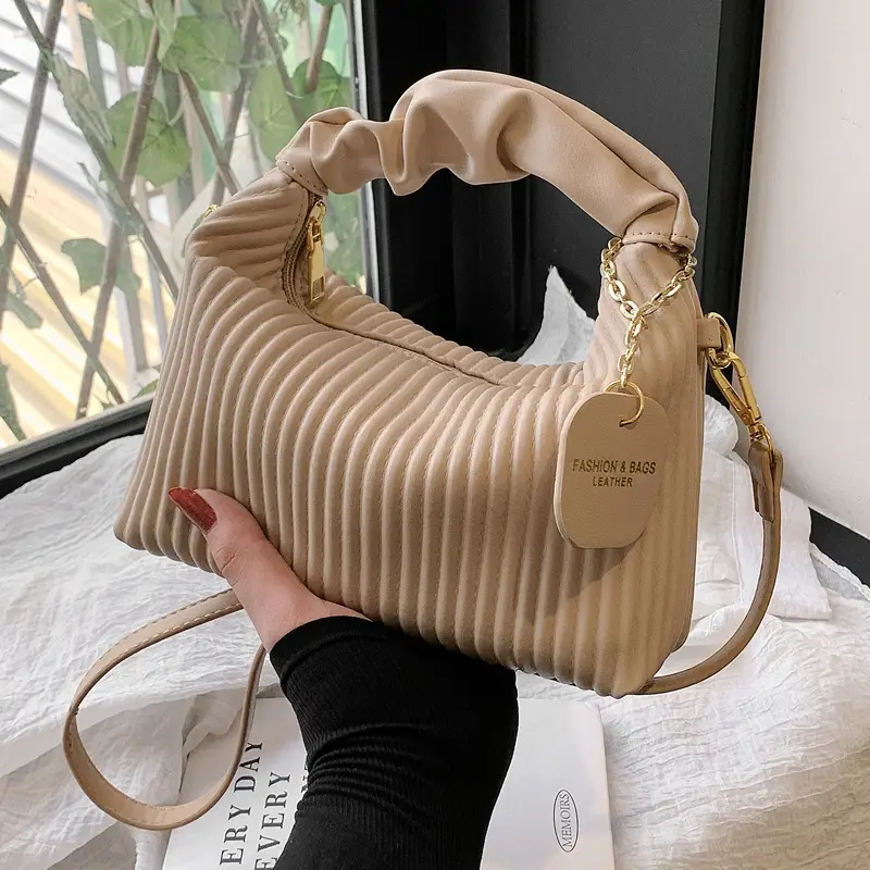 Vintage Pleated Shoulder Bag Women 2023 Korean Style - Image 7