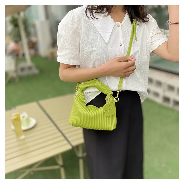 Vintage Pleated Shoulder Bag Women 2023 Korean Style — feature 14
