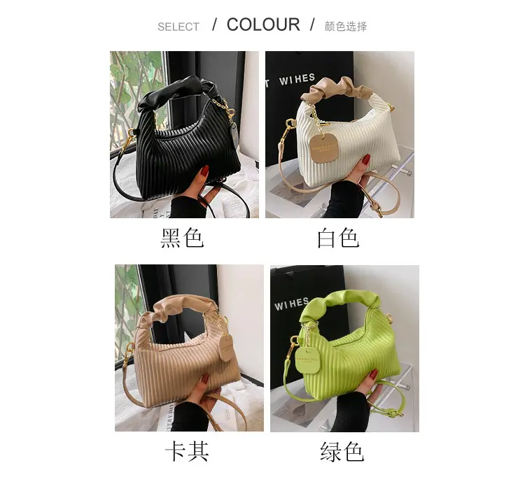 Vintage Pleated Shoulder Bag Women 2023 Korean Style — feature 2