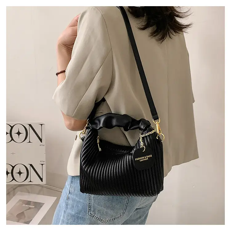 Vintage Pleated Shoulder Bag Women 2023 Korean Style — feature 20