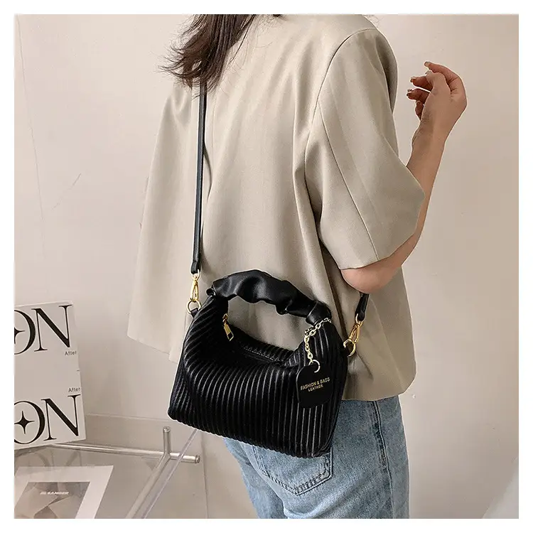 Vintage Pleated Shoulder Bag Women 2023 Korean Style — feature 21