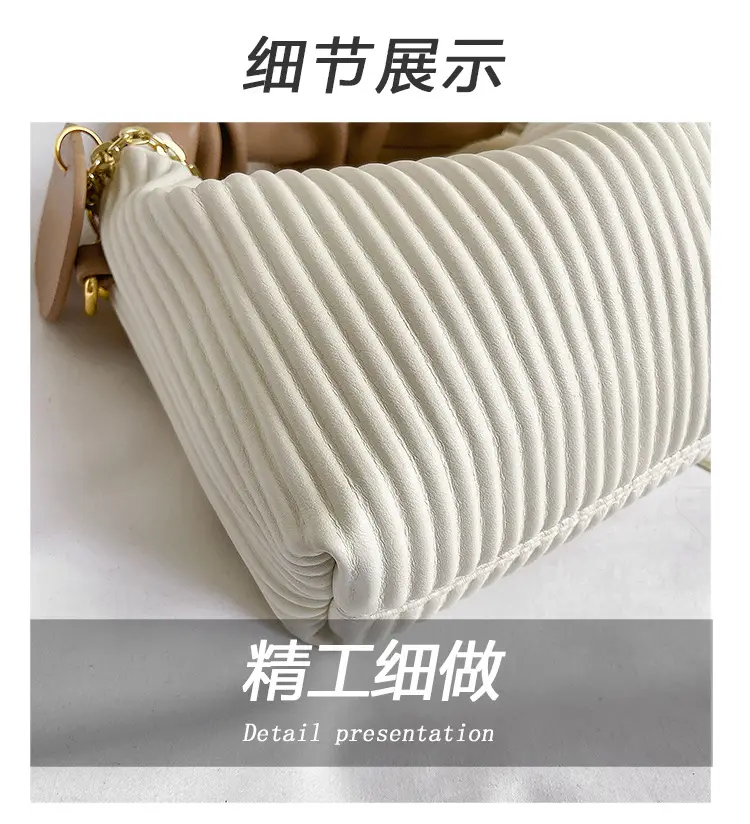 Vintage Pleated Shoulder Bag Women 2023 Korean Style — feature 3