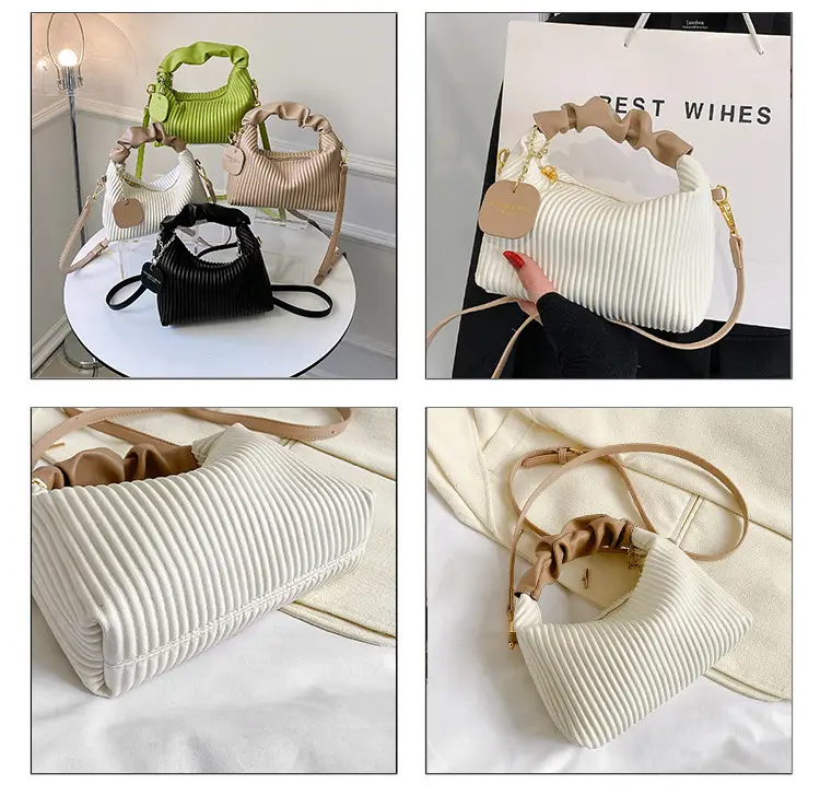 Vintage Pleated Shoulder Bag Women 2023 Korean Style — feature 9
