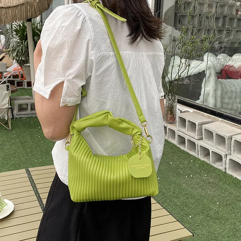 Vintage Pleated Shoulder Bag Women 2023 Korean Style - Image 4