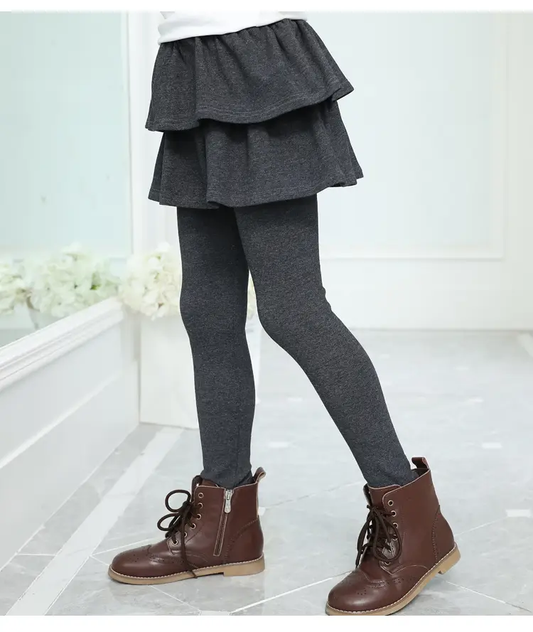 Girls Fleece Leggings Pink Grey Slim Fit 2025 — feature 12