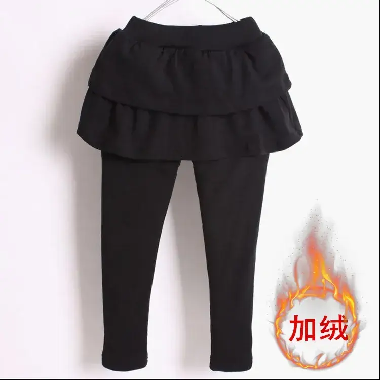 Girls Fleece Leggings Pink Grey Slim Fit 2025 - Image 3