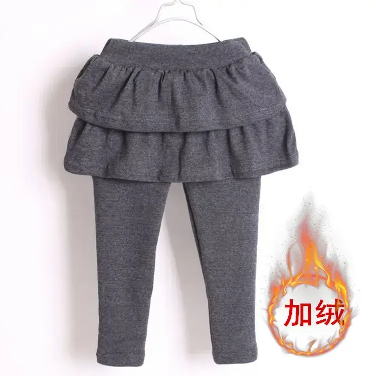 Girls Fleece Leggings Pink Grey Slim Fit 2025 - Image 5