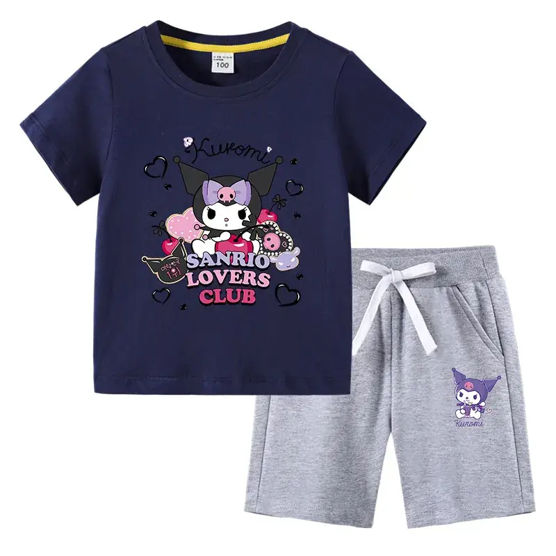 2023 Kids T-Shirt & Pants Set Blue Gray Kurta Pants - Image 19